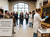 Restauración obra depósito del Museo del Prado