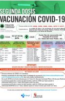 Llamamiento de segundas dosis 12, 14 y 15 de julio
