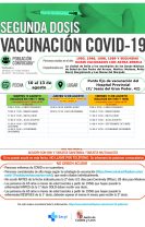 Llamamiento de segundas dosis para los días 10, 12 y 13 de agosto