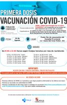 Llamamientos de primeras dosis para los nacidos entre 2006 y 2009 que tengan los 12 años cumplidos