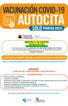 Llamamiento vacunación primera dosis COVID-19 AUTOCITA