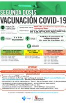 Llamamiento de segundas dosis para los días 01 y 02 de septiembre
