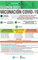 Llamamiento de segundas dosis para los días 06, 07 y 10 de septiembre