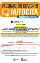Vacunaciones con AUTOCITA 18, 20 y 22 de octubre