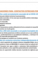   RECOMENDACIONES PARA CONTACTOS ESTRECHOS POR COVID-19